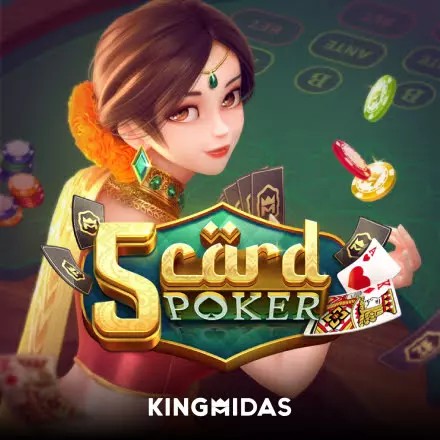 5 Card Poker slot visual from King Midas available on casinopistolo.fi