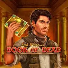 Slots logo of Book of Dead from Play'n GO at Pistolo