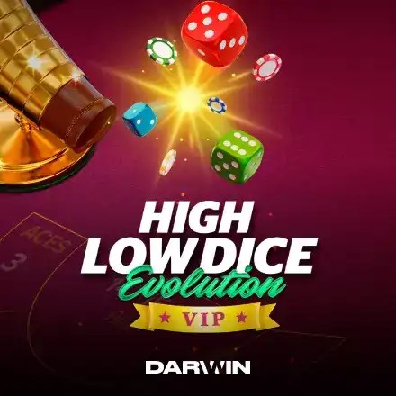 High Low Dice Evolution VIP logo – Table Games by Darwin Gaming at Pistolo